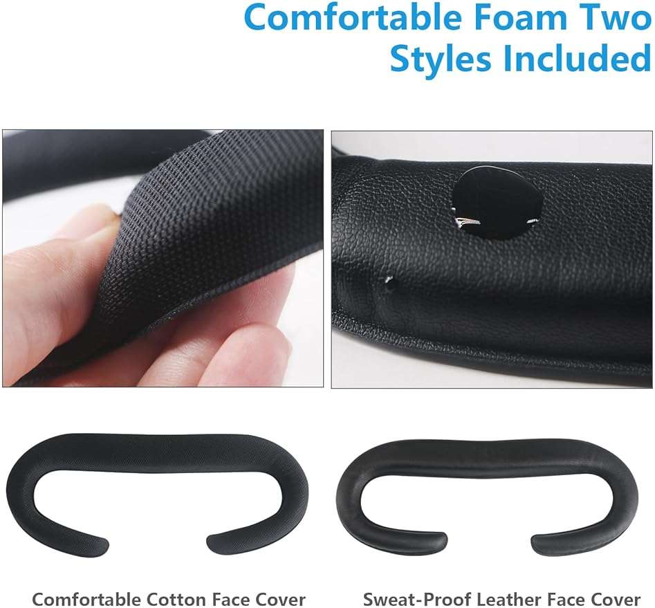 2 Pack Face Pad for Oculus Quest 2, Facial Interface & Face Cover Pad, Anti-fogging Sweatproof Face Cushion for VR Meta Quest 2 Accessories Replacement - Image 3