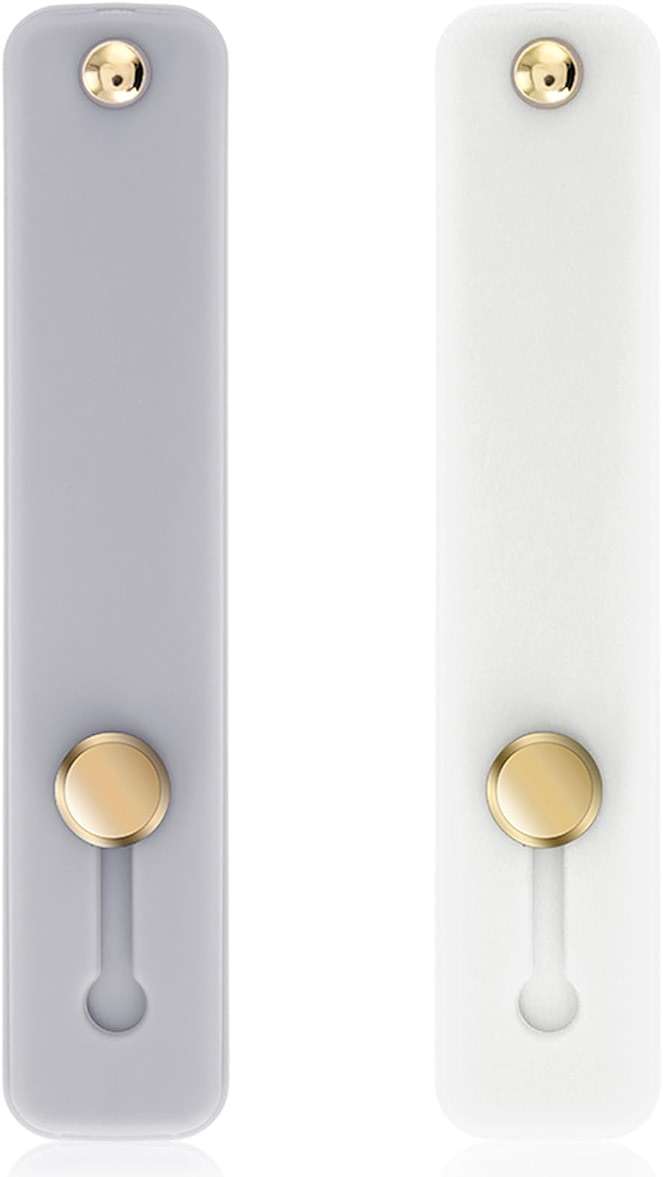 WLLHYF 2Pcs Phone Loop Finger Holder, Silicone Phone Grip Phone Finger Strap Stand Universal Portable Finger Kickstand for Most Smartphones (2pcs-Grey/White) - Image 1