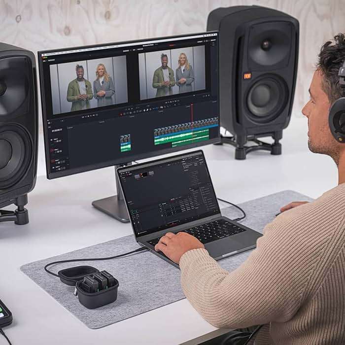 RØDE Wireless PRO Compact Wireless Microphone System with Timecode, 32-bit Float On-board Recording, 2 Lavalier Microphones and Smart Charge Case for Filmmaking and Content Creation - Image 3