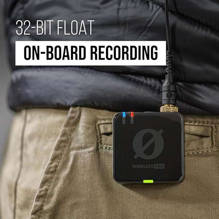 RØDE Wireless PRO Compact Wireless Microphone System with Timecode, 32-bit Float On-board Recording, 2 Lavalier Microphones and Smart Charge Case for Filmmaking and Content Creation - Image 4