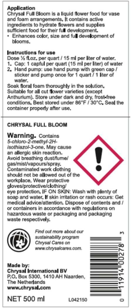 Chrysal Full Bloom Liquid Flower Food - Clear, Concentrated for Flower Arrangements & Bouquets - Mix with Water - Ideal Florist Supplies & at-Home Use - 500mL Bottle (500ml) (2 Pack) - Image 2