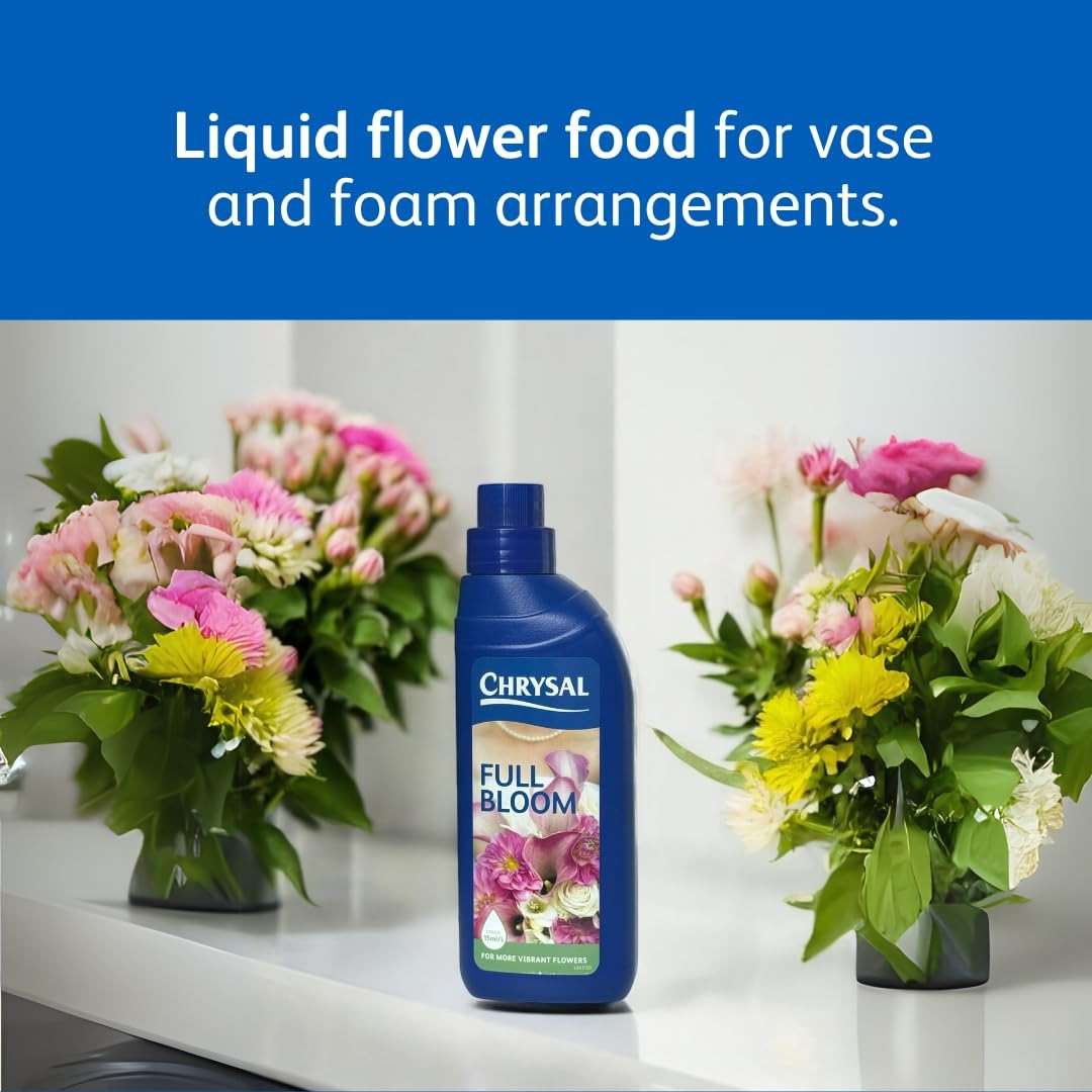 Chrysal Full Bloom Liquid Flower Food - Clear, Concentrated for Flower Arrangements & Bouquets - Mix with Water - Ideal Florist Supplies & at-Home Use - 500mL Bottle (500ml) (2 Pack) - Image 6