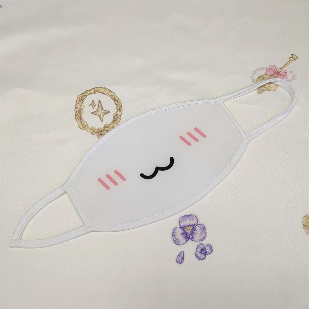 Jilneed Kawaii Face Mask Women Reusable Japanese Cartoon Cat Face Mouth Mask Halloween Cosplay Goth Washable Cloth Masks - Image 3