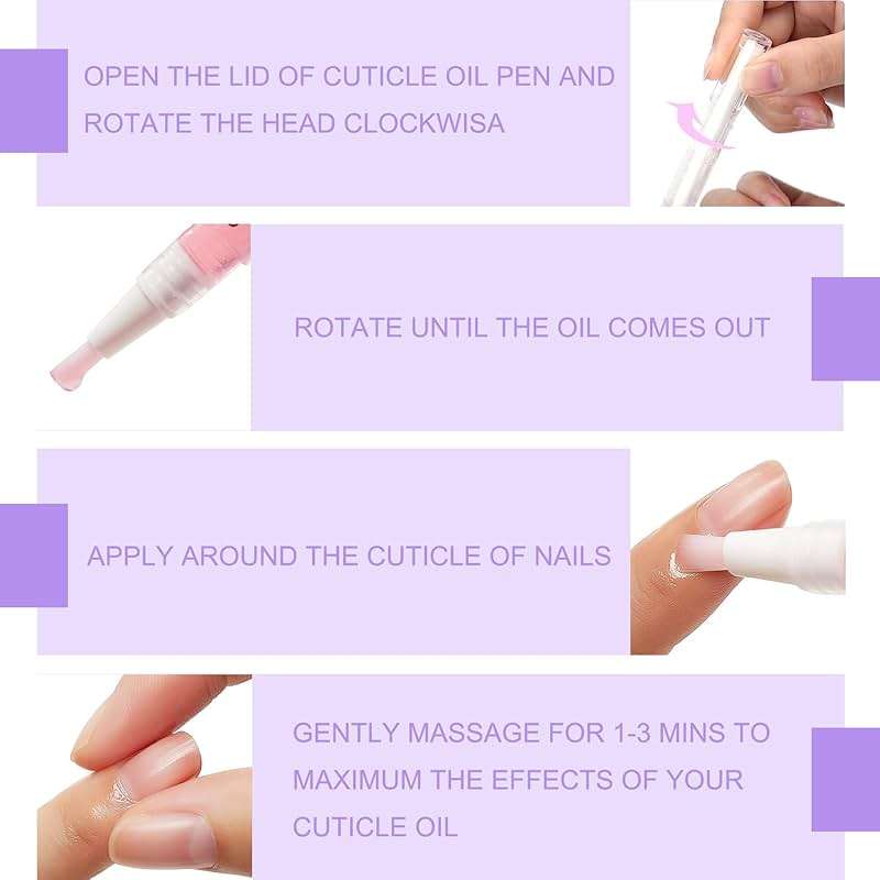 15 PCS Cuticle Oil for Nails, GRUNIL Cuticle Oil Pen for Nail Growth Treatment, Nail Strengthener for Thin Nails and Growth Nail Oil Home Nail Care Kit Pedicure Supplies Manicure Tools - Image 4
