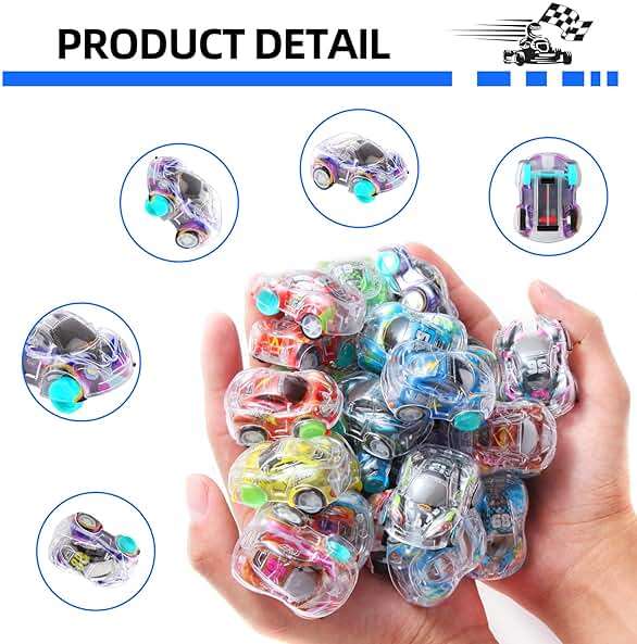 Benzem 50 Pcs Mini Pull Back Cars Set, Pull Back Racing Vehicles for Kids Toddlers, Bulk Toys Party Favors Treasure Box, Classroom Prizes, Pinata Fillers,Goodie Bag Stuffers for Boys Girls - Image 4