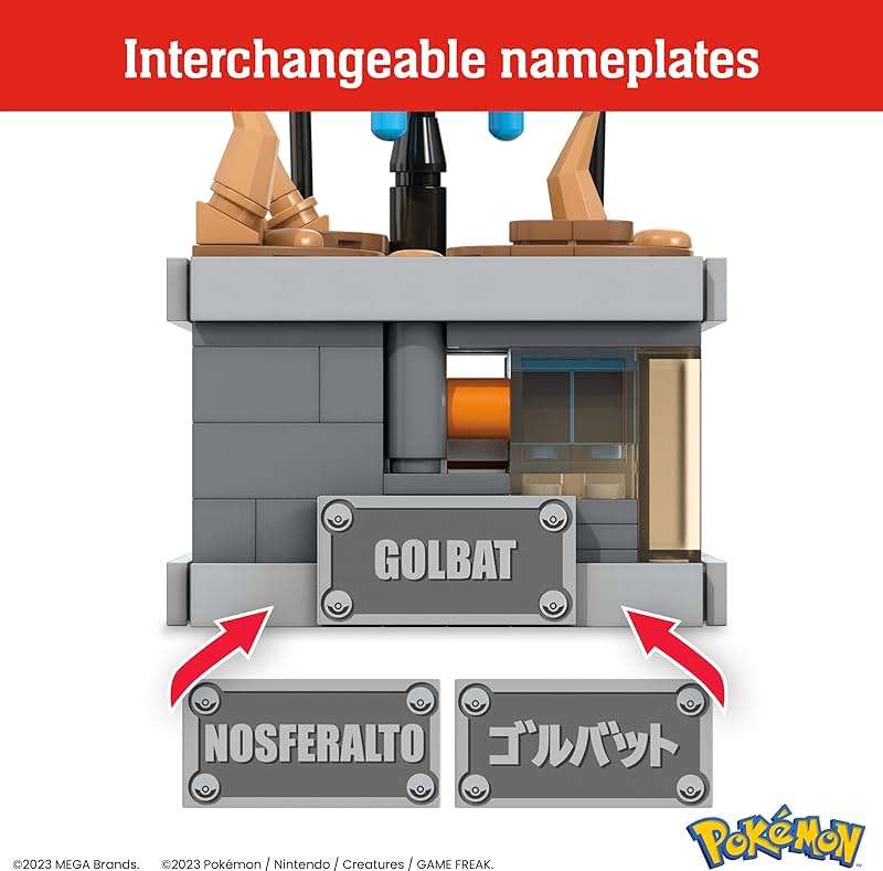 MEGA Pokémon Building Toys Set Mini Motion Golbat with 313 Pieces, Wing Flapping Motion, 5 Inches Tall, for Adult Collectors - Image 5