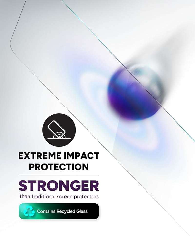 ZAGG Glass+ Screen Protector for iPhone 15 Pro Max - 3X Stronger with Reinforced Edges, Scratch & Smudge-Resistant Surface, InvisibleShield, Easy to Install - Image 2