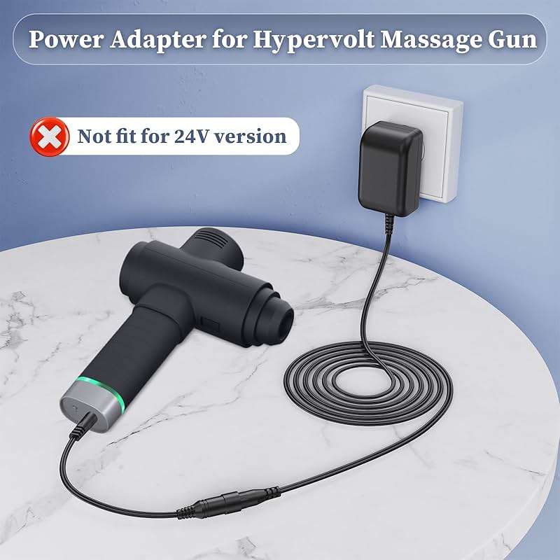 DONYOIE 18V Charger for Hypervolt 2/2 Pro/Go 2 Power Cord for Hyperice 2/2 Pro Massage Gun AC Adapter for Vyper 3/2 / Go DC Adaptor Supply - Image 3