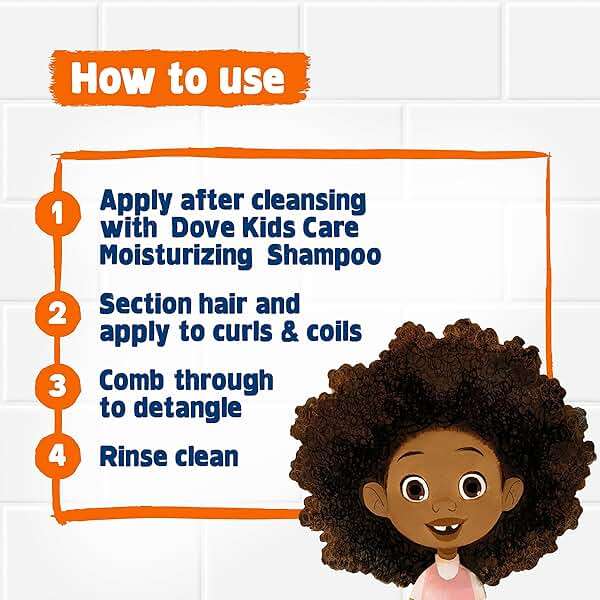 Dove Shampoo and Conditioner Set - Love Collection, Curly , Kids, Wavy Hair Products 17.5 Oz (2 Piece Set) - Image 6
