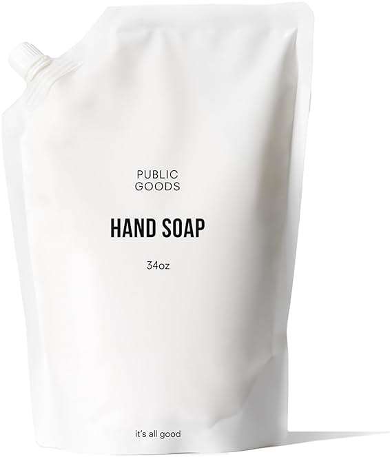 Public Goods Hand Soap | Cleansing Soap for Kitchen & Bathroom | Made with Natural Essential Oils | Paraben & Sulfate Free | Vegan Friendly | 34 Fl Oz Refill - Image 1