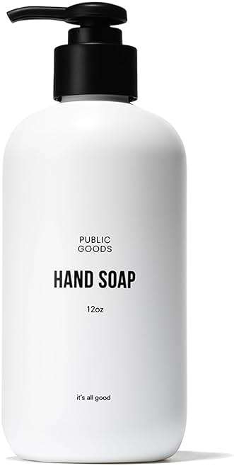 Public Goods Hand Soap | Cleansing Soap for Kitchen & Bathroom | Made with Natural Essential Oils | Paraben & Sulfate Free | Vegan Friendly | Made in Canada | 12 Fl Oz Bottle with Dispenser Pump - Image 1