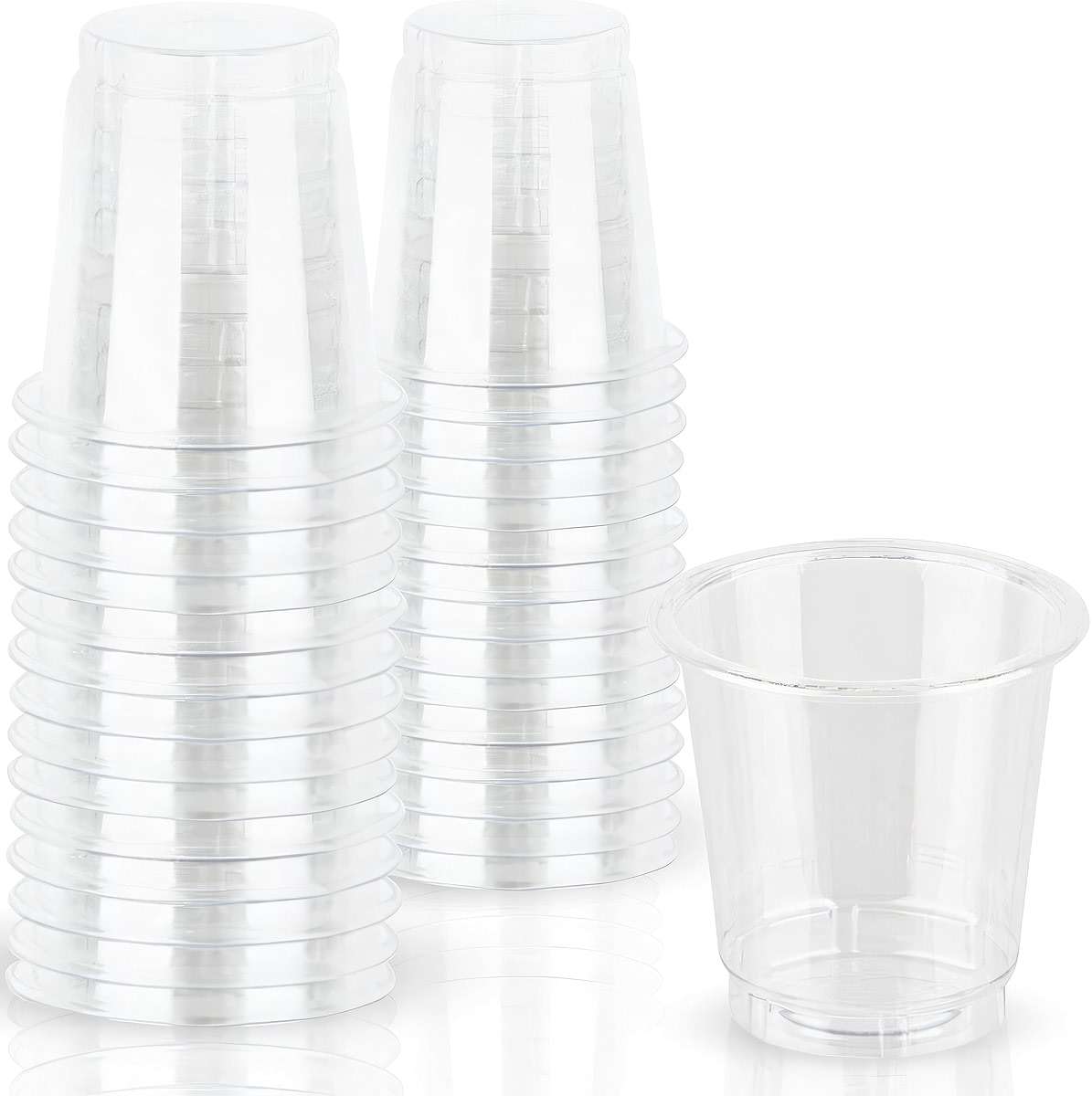 Blue Sky 2 Oz Clear PET Cups - 40 Count, Durable Plastic Shot Cups for Parties and Events - Image 1
