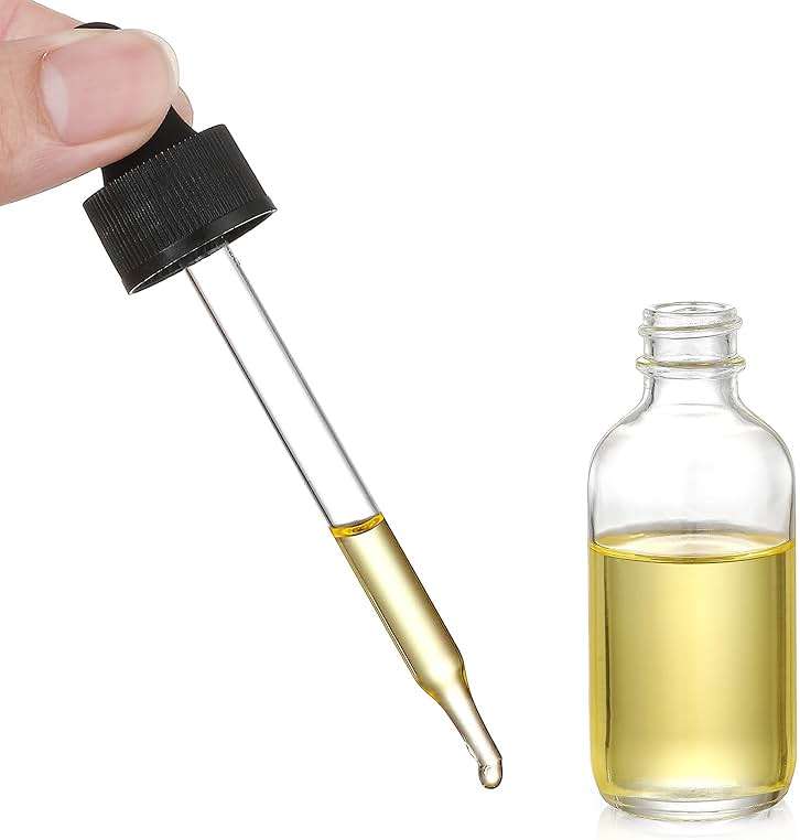4 Pcs, 2 oz Clear Eye Dropper Bottles with 1 Stainless Steel Funnels & 4 Labels - Black Caps 60ml Thick Glass Tincture Bottles - Leakproof Essential Oils Bottles for Health, Personal Care & Beauty - Image 7