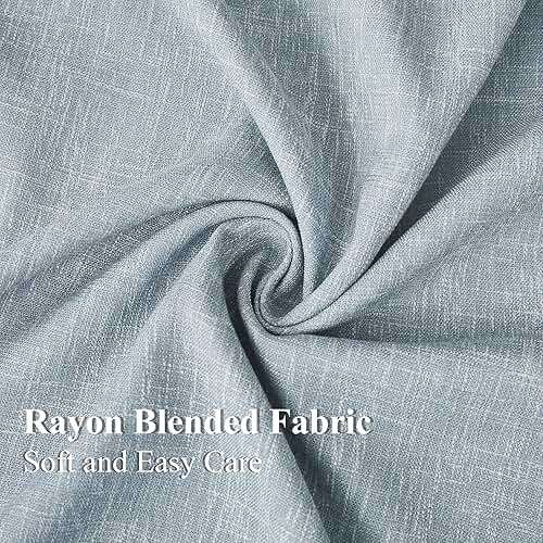 Vision Home Chambray Blue Full Blackout Curtains 84 inch for Bedroom Living Room Darkening Soundproof Window Panels Thermal Insulated Rod Pocket Back Tab Grayish Blue Drapes 2 Panels 50" Wx84 L - Image 7