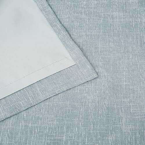 Vision Home Chambray Blue Full Blackout Curtains 84 inch for Bedroom Living Room Darkening Soundproof Window Panels Thermal Insulated Rod Pocket Back Tab Grayish Blue Drapes 2 Panels 50" Wx84 L - Image 9