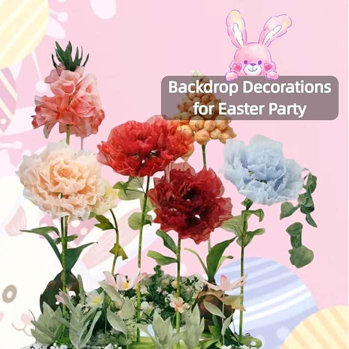LG LOUIS GARDEN 6.56 Ft Large Electric Auto-Open Organza Flowers for Decorations with Light, Giant Flowers for Wedding Mother's Day Birthday Graduation Party Banquet Backdrop Home Decor Shop Window - Image 3