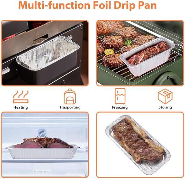 Whaleme 50-Pack Griddle Accessories for Blackstone - Grease Cup Liners Compatible with Blackstone 5017 Griddle, Aluminum Foil Drip Pan Disposable Grease Catcher Tray for 17, 22, 28, 36 Inch - Image 4