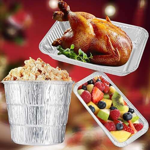 Whaleme 50-Pack Griddle Accessories for Blackstone - Grease Cup Liners Compatible with Blackstone 5017 Griddle, Aluminum Foil Drip Pan Disposable Grease Catcher Tray for 17, 22, 28, 36 Inch - Image 5