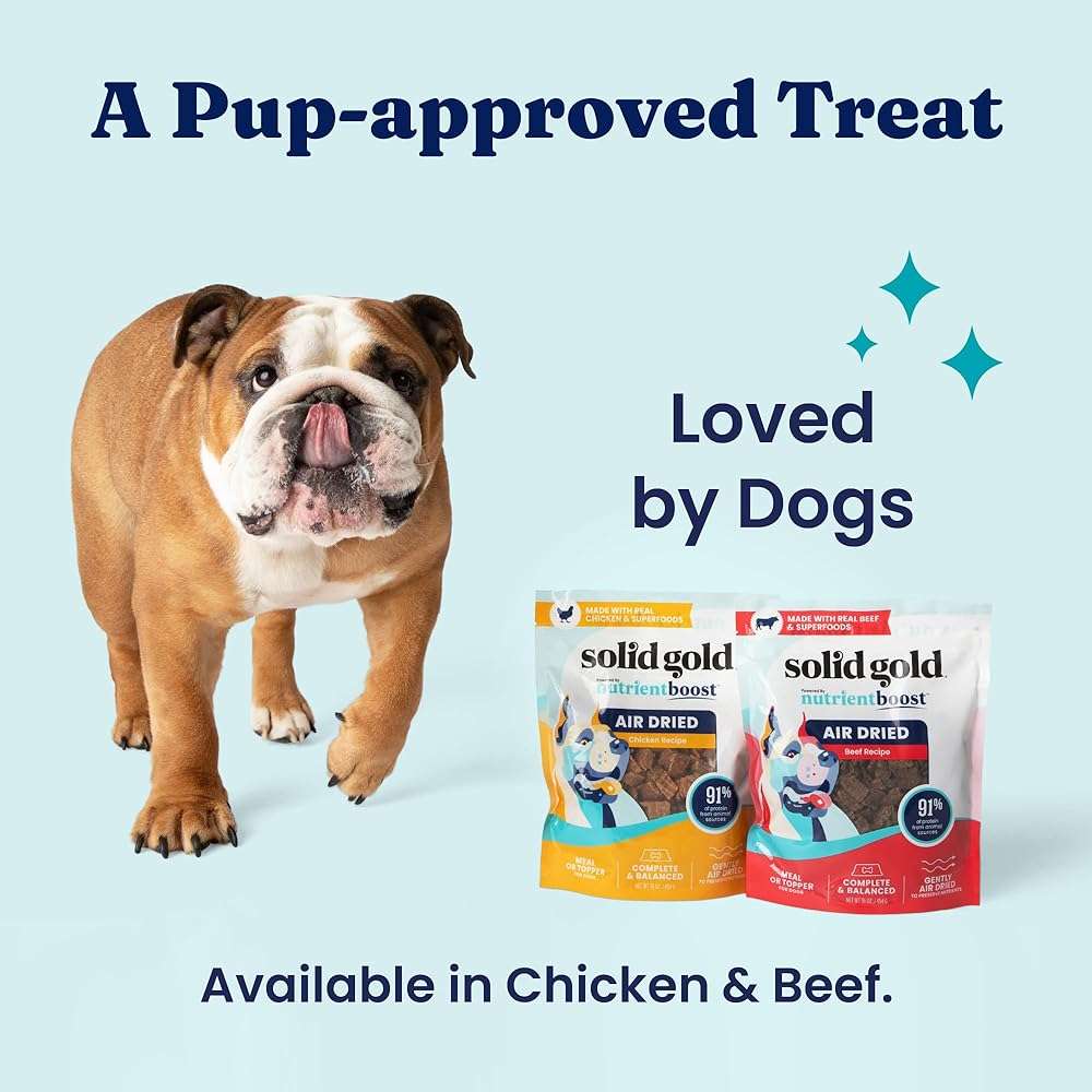 Solid Gold Air Dried Dog Food Toppers for Dry Food - Healthy Dog Treats w/Real Beef & Superfoods - Serve as a Complete Meal, Topper or Treats - Supports Muscle Growth, Immunity & Digestion - 4oz - Image 6