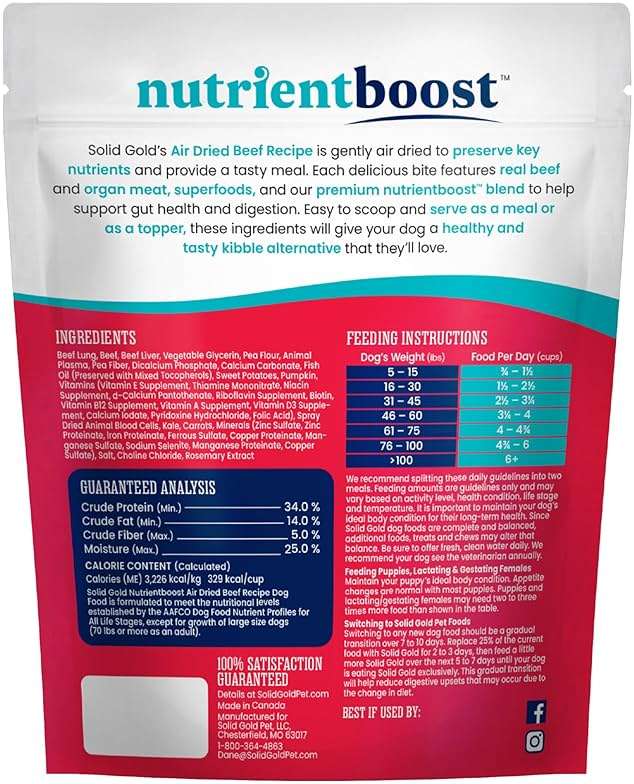 Solid Gold Air Dried Dog Food Toppers for Dry Food - Healthy Dog Treats w/Real Beef & Superfoods - Serve as a Complete Meal, Topper or Treats - Supports Muscle Growth, Immunity & Digestion - 4oz - Image 9