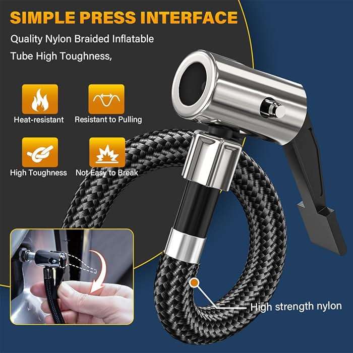Tire Inflator Portable Air Compressor,Digital Cordless Tire Inflator,2X Faster Car Tire Pump with 20V Rechargeable Battery,Dual Power Supply Modes,Air Pump for Car Tires,E-Bike etc. - Image 6