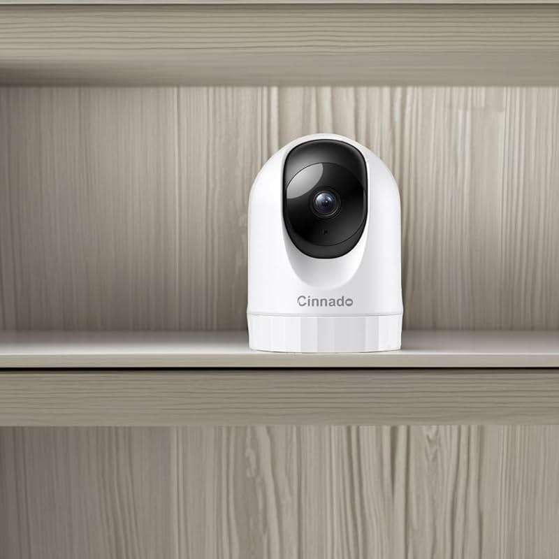 Cinnado Security Camera Indoor-2K 360° WiFi Cameras for Home Security，Pet/Dog/Baby Camera with Phone app, 2-Way Audio, Night Vision, 24/7 SD Card Storage, Works with Alexa & Google Home (2.4Ghz)-D1 - Image 5