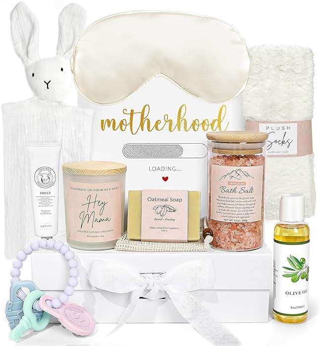 New Mom Gifts, 11PCS New Mom Care Package After Baby, Baby Shower Gifts for Mommy To Be, Gift For Expecting Mother, Pregnancy Gift Basket Essentials, First Time Mothers Day Birthday Gift for Women - Image 1