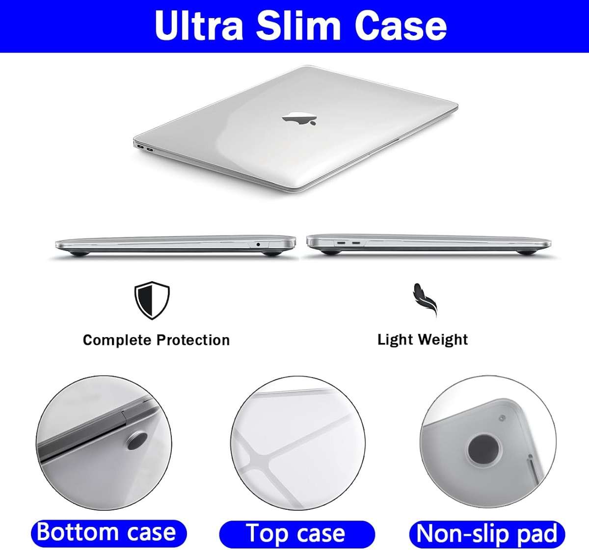 GVTECH Case for MacBook Air 15 inch, Crystal Clear Case 2026 2025 2024 2023 M5 A3448 M4 A3241 M3 A3114 M2 A2941 Chip with Liquid Retina Display, Plastic Hard Shell, Keyboard Cover, Screen Protector - Image 3