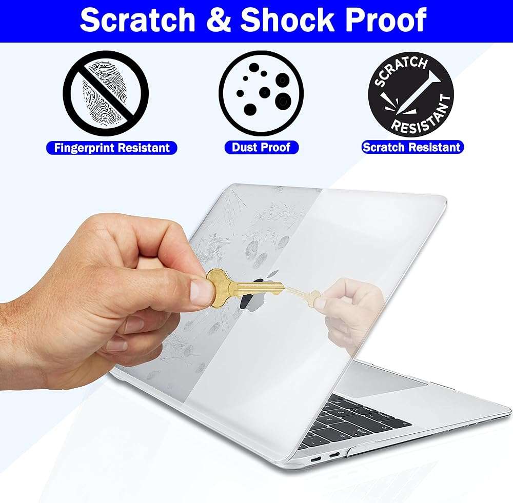 GVTECH Case for MacBook Air 15 inch, Crystal Clear Case 2026 2025 2024 2023 M5 A3448 M4 A3241 M3 A3114 M2 A2941 Chip with Liquid Retina Display, Plastic Hard Shell, Keyboard Cover, Screen Protector - Image 6