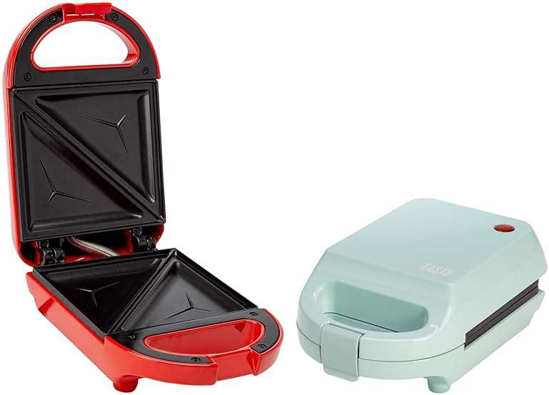 Tasty Mini Sandwich Maker, Makes Sandwiches, Paninis, Grilled Cheese, Desserts, Quick Results, Easy Cleanup, 600W, Aqua - Image 7