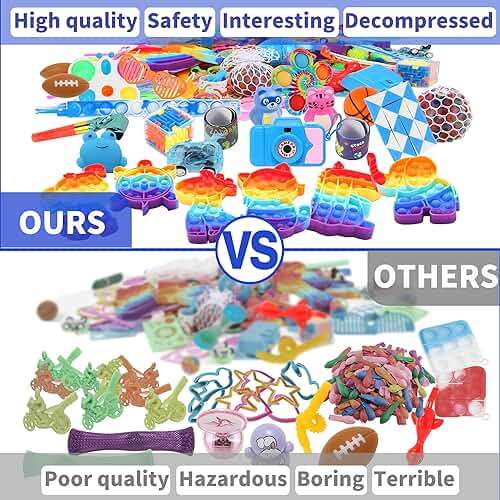 1000 Pcs Party Favors for Kids, Fidget Toys Bulk, Birthday Gift Toys, Fidgets Stocking Stuffers, Treasure Box Birthday Party, Goodie Bag Stuffers, Carnival Prizes, Pinata Filler Stuffers for Classroom - Image 4