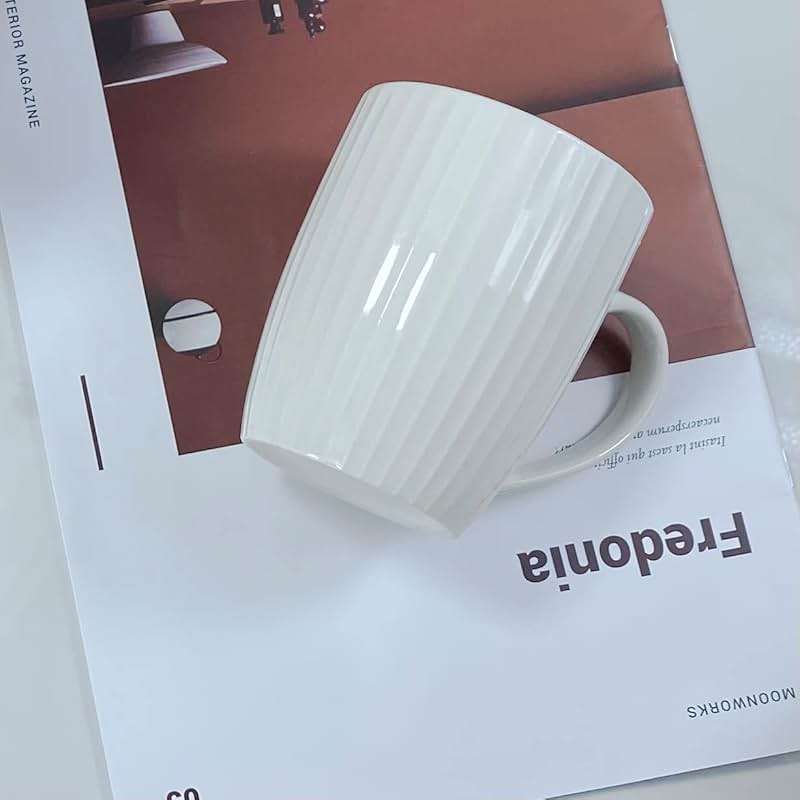 MIWARE 11 Ounce Porcelain Mugs, Set of 6 Coffee Mugs for Tea, Milk, Hot Cocoa, White - Image 5