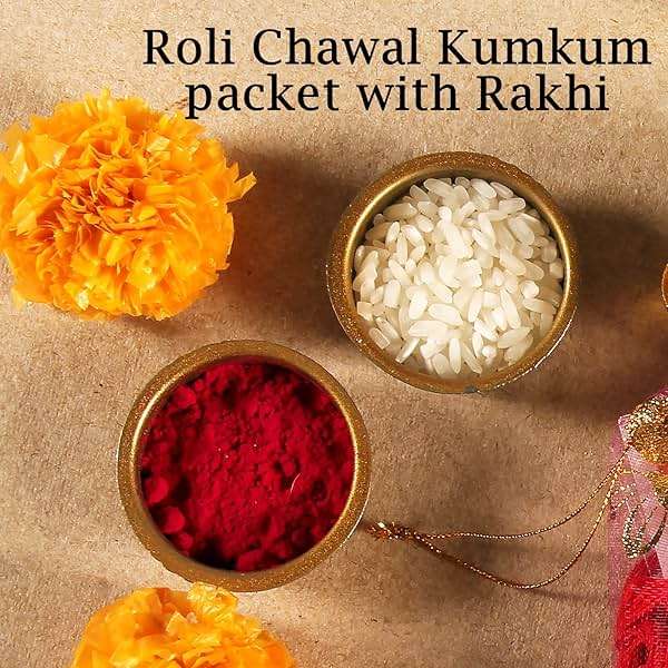 ARTISENIA Premium Designer Set of 2 Rakhi for Brother with Raksha Bandhan Greeting Card | Roli Chawal Tika - Raksha Bandhan Peacock Rakhi for Brother | Rakhi for Bhaiya | Rakhi Thread RNJ0027 - Image 6