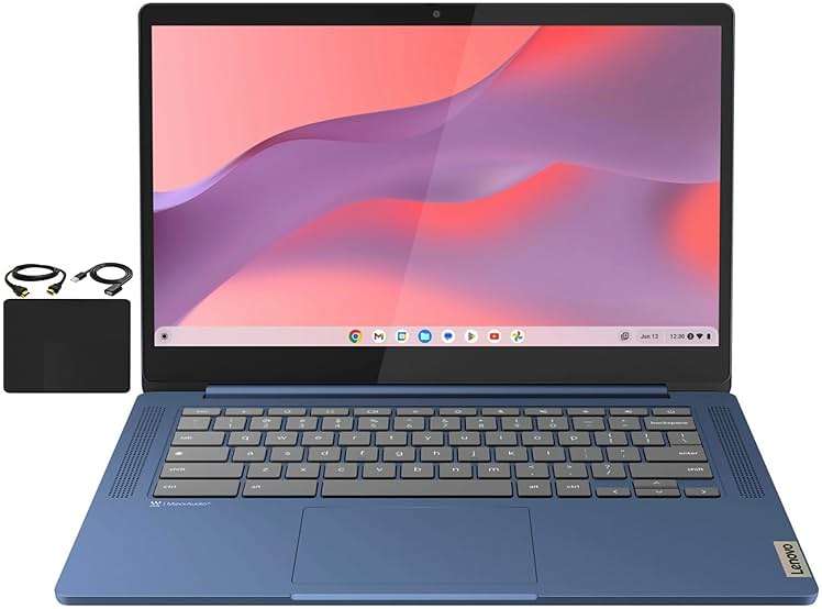 Lenovo Flagship Chromebook, 14'' FHD Touchscreen Slim Thin Light Laptop Computer, 8-Core MediaTek Kompanio 520 Processor, 4GB RAM, 64GB eMMC, WiFi 6,Chrome OS, Abyss Blue - Image 1