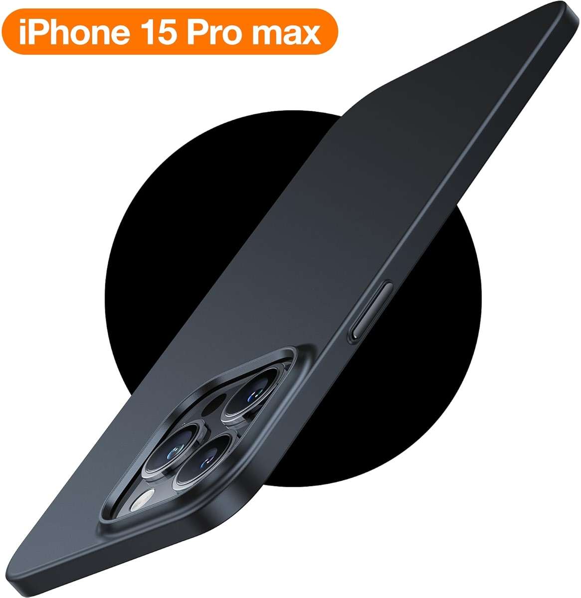 TORRAS Magnetic Slim-Fit for iPhone 15 Pro Max Case, Ultra-Thin 15 ProMax Phone Case Compatible with MagSafe, Lightweight Anti-Scratch Matte Hard iPhone 15 ProMax Case 6.7 inch OriginFit, Black - Image 8