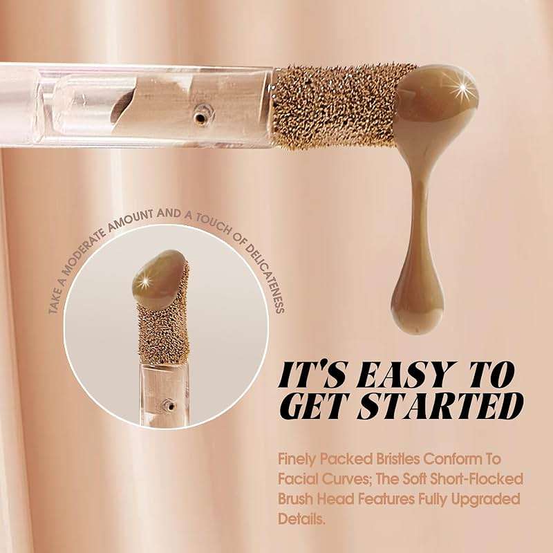 Liquid Contour,Liquid Highlighter, Blush with Face Brush Long Lasting Smooth Lightweight Smudge Proof Contour+ Blush+ Highlighter - Image 4