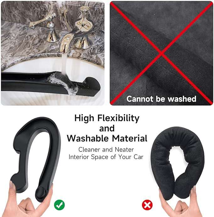 Givifive Car Seat Gap Filler Set of 2, Soft Foam Multifunctional Seat Side Gap Filler with Organizer & Hook Function, 3in1 Gap Stopper Universal Fit Car SUV Truck Fill The Gap Between Seat & Console - Image 7