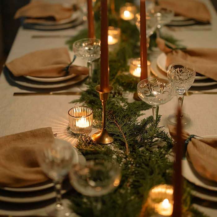 VOHO 36pcs Christmas Tea Lights Candle Holder, Clear Tealight Candle Holder for Gifts, Ribbed Glass Votive Candle Holders Centerpiece Table Decorations(2'' x 1.4'') - Image 2