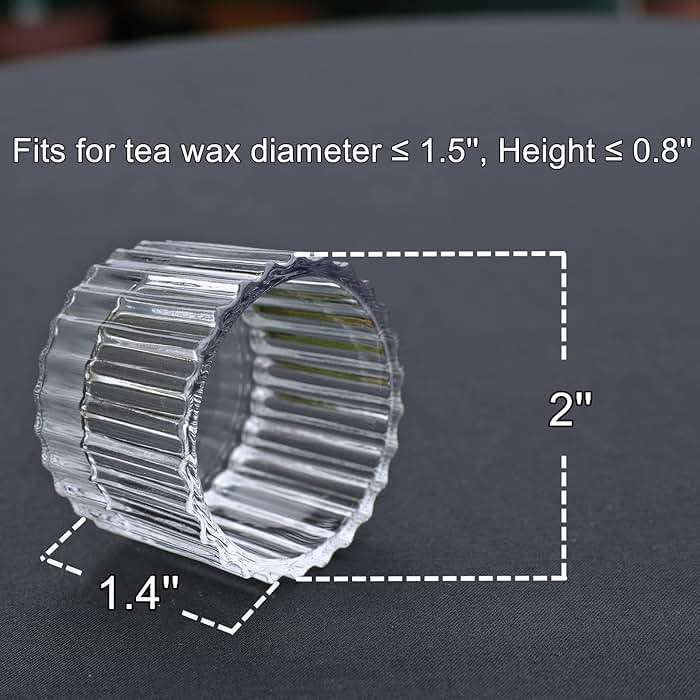 VOHO 36pcs Christmas Tea Lights Candle Holder, Clear Tealight Candle Holder for Gifts, Ribbed Glass Votive Candle Holders Centerpiece Table Decorations(2'' x 1.4'') - Image 3