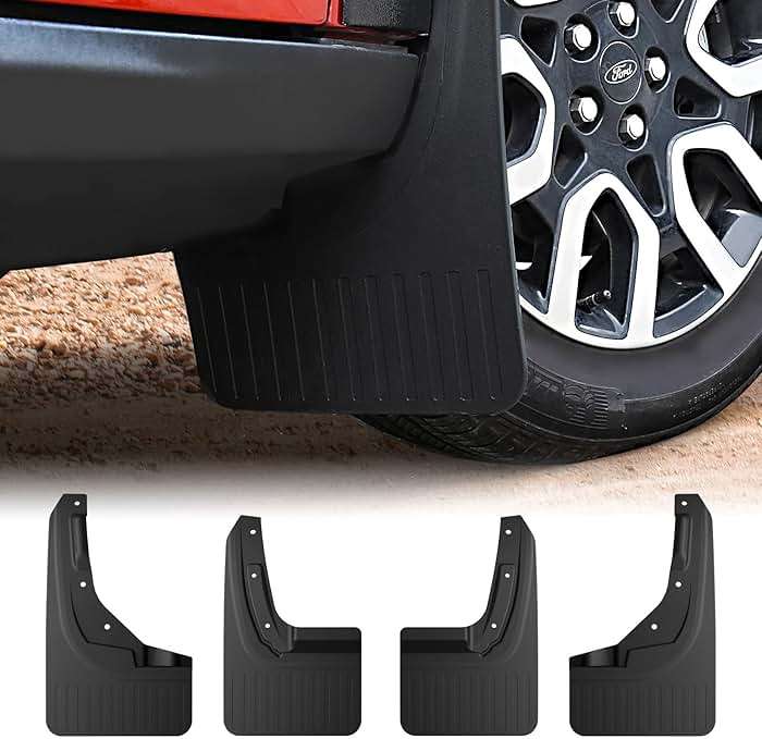 Mabett Mud Flaps for Ford Maverick 2026 2022-2025 Accessories, Flexible Material, All-Weather Fender Front & Rear Mud Guards Splash 4PCS（Not Fit Lobo Model） - Image 1
