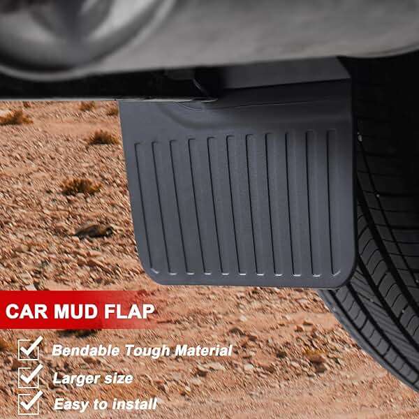 Mabett Mud Flaps for Ford Maverick 2026 2022-2025 Accessories, Flexible Material, All-Weather Fender Front & Rear Mud Guards Splash 4PCS（Not Fit Lobo Model） - Image 7
