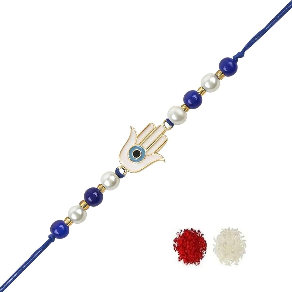 I Jewels Rakhi + Lumba Combo – Traditional RakshaBandhan Set For (Men & Women) - Image 1