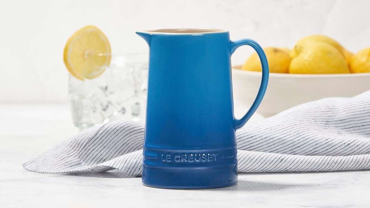 Le Creuset Stoneware Small Pitcher, 10 oz., Cerise - Image 2