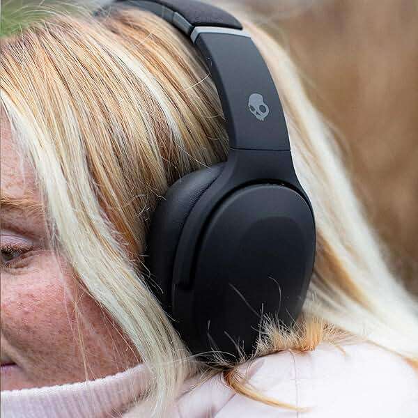 Skullcandy Crusher Evo Wireless Bluetooth Headphones with Extra USB-C Charging Cable, Multi-Sensory Bass, Noise Isolating Over-Ear Fit, 40 Hours Battery, Microphone for iPhone Android - True Black - Image 9