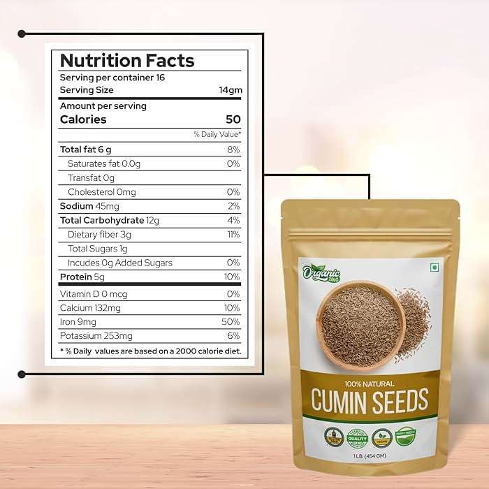 Organic Zing Organic Zing Cumin Seeds - 227 g / 8 oz, Whole Jeera Seeds for Cooking, Curry, Dal, Sabzi, Rice, Snacks & Homemade Spice Mixes - Image 2