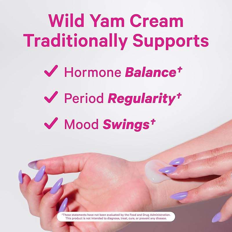 Pink Stork Wild Yam Cream for Hormone Balance | Doctor-Formulated | Topical Alternative to Supplements for Women | PMS, Fertility, Perimenopause, Menopause Support - Unscented, 4 oz, 1 Month Supply - Image 2