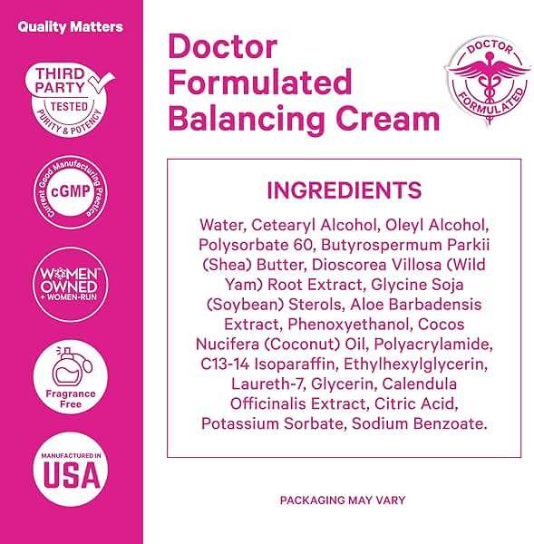 Pink Stork Wild Yam Cream for Hormone Balance | Doctor-Formulated | Topical Alternative to Supplements for Women | PMS, Fertility, Perimenopause, Menopause Support - Unscented, 4 oz, 1 Month Supply - Image 6