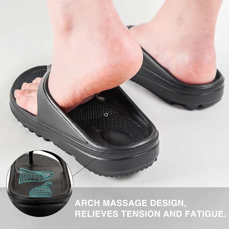 Oudizz Orthopedic Sandals Flip Flops for Women Arch Support Pillow Soft Recovery Thong Sandals Spa Summer Beach Cloud Slides - Image 3