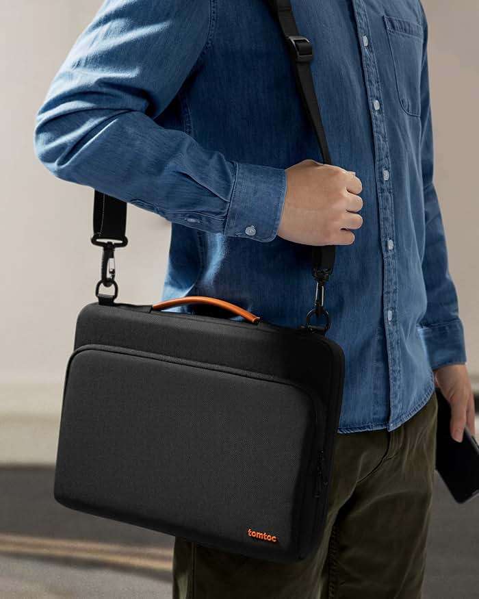 tomtoc 360 Protective Laptop Shoulder Bag for 15-inch 2026 MacBook Air M5 A3448, M4/M3/M2 A3241 A3114 A2941, 15" Dell XPS & Microsoft Surface Laptop 7/6/5, Water-Resistant Laptop Accessory Sleeve Case - Image 7