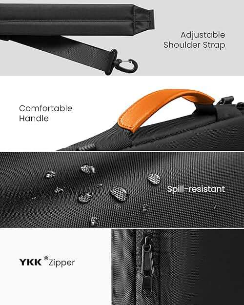 tomtoc 360 Protective Laptop Shoulder Bag for 15-inch 2026 MacBook Air M5 A3448, M4/M3/M2 A3241 A3114 A2941, 15" Dell XPS & Microsoft Surface Laptop 7/6/5, Water-Resistant Laptop Accessory Sleeve Case - Image 9